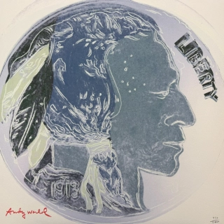 Andy Warhol - Indian Head Nickel x/2400 - 60x60cm, limitovaná edice CMOA s certifikátem