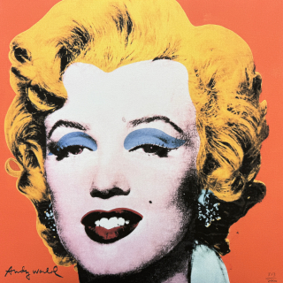 Andy Warhol - Marilyn Monroe oranžová x/2400 - 60x60, limitovaná edice CMOA s certifikátem