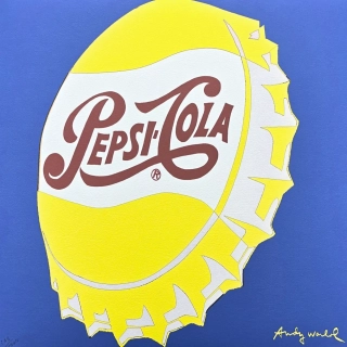 Andy Warhol - Pepsi-Cola modrá 248/2400 - 60x60 cm, limitovaná edice CMOA s certifikátem