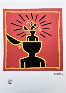 Keith Haring - Lighters men 100/150 - signováno, limitovaná edice s certifikátem, 50x70 cm