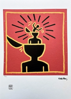 Keith Haring - Lighters men 100/150 - signováno, limitovaná edice s certifikátem, 50x70 cm