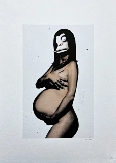 Banksy - Danger Monkey x/150 - číslovaná edice s certifikátem, 50x70cm