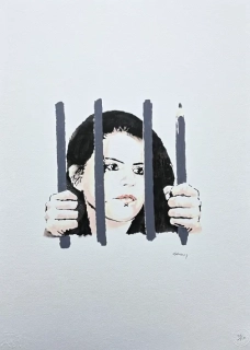 Banksy - Zehra Dogan 36/150 - číslovaná edice s certifikátem, 50x70cm